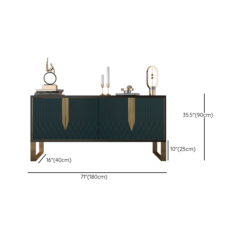 Contemporary Buffet Table Engineered Wood Sideboard Table with Doors for Kitchen