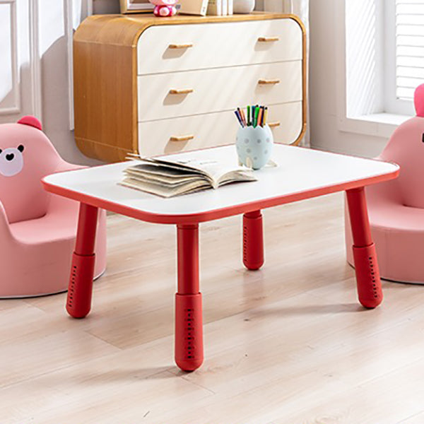 Modern Child Adjustable Wooden Desk Plastic Adjustable Legs Height