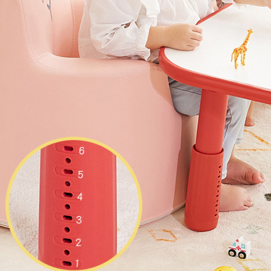 Modern Child Adjustable Wooden Desk Plastic Adjustable Legs Height