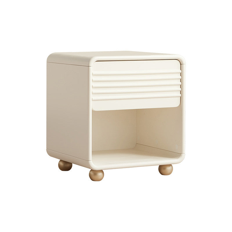 White Modern Cabinet Included Wood 19.69 " H Kids Bedside Table