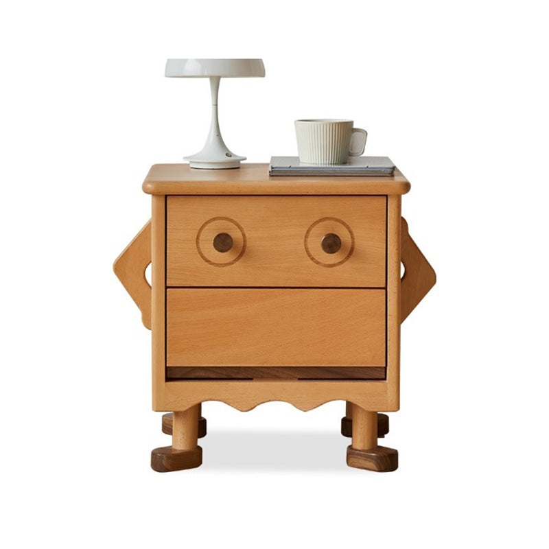 Modern No Theme Cabinet Included Solid Wood Kids Bedside Table