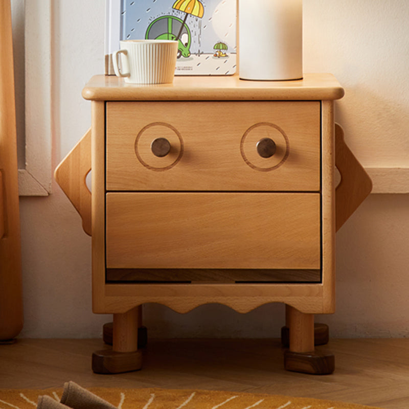 Modern No Theme Cabinet Included Solid Wood Kids Bedside Table