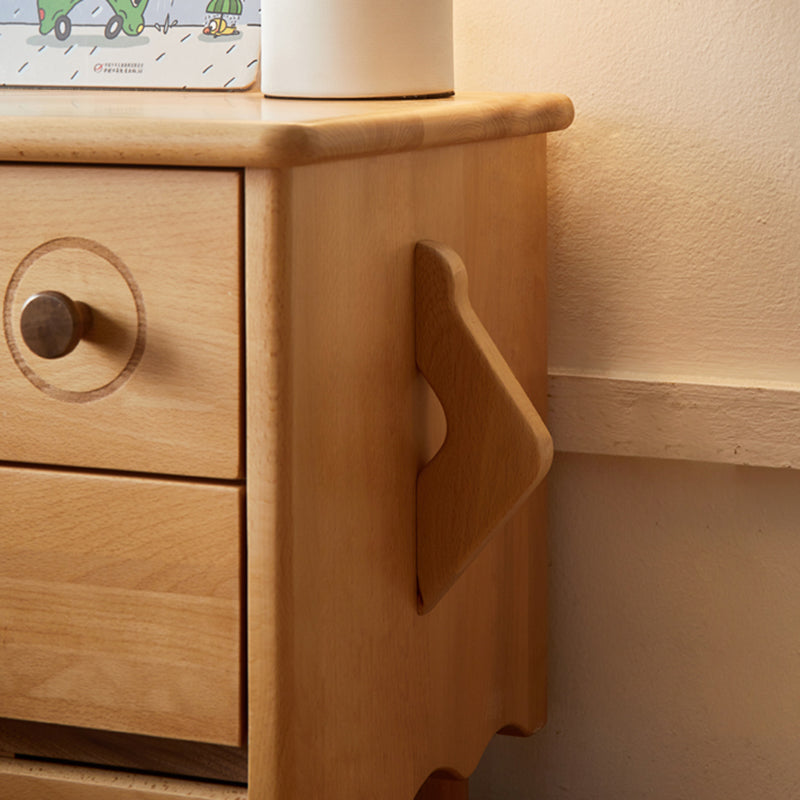 Modern No Theme Cabinet Included Solid Wood Kids Bedside Table