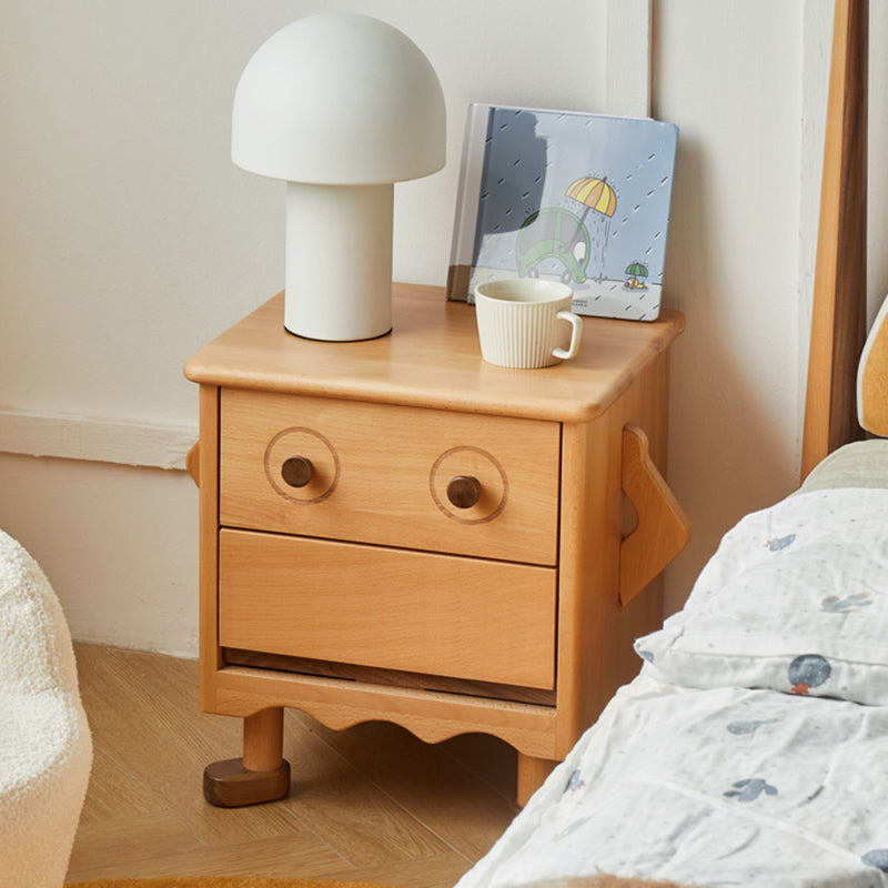 Modern No Theme Cabinet Included Solid Wood Kids Bedside Table