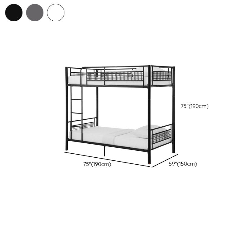 Metal Bunk Bed 74.80" H High Bunk Bed Frame with Built-In Ladder