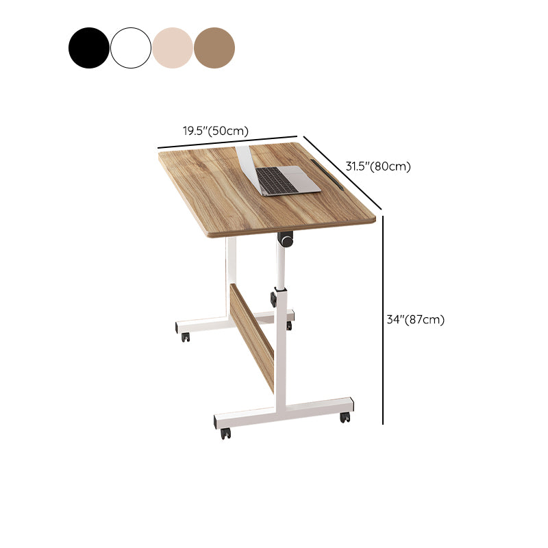 Adjustable Home Art Desk Wood and Metal Desk Kids Desk with Casters