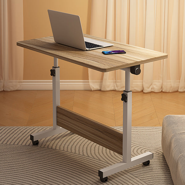 Art Desk with Casters Adjustable Lap Desk Wood and Metal Desk