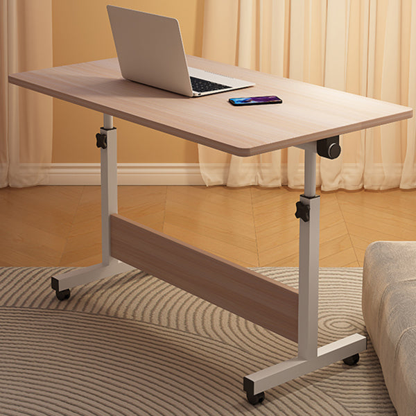 Art Desk with Casters Adjustable Lap Desk Wood and Metal Desk