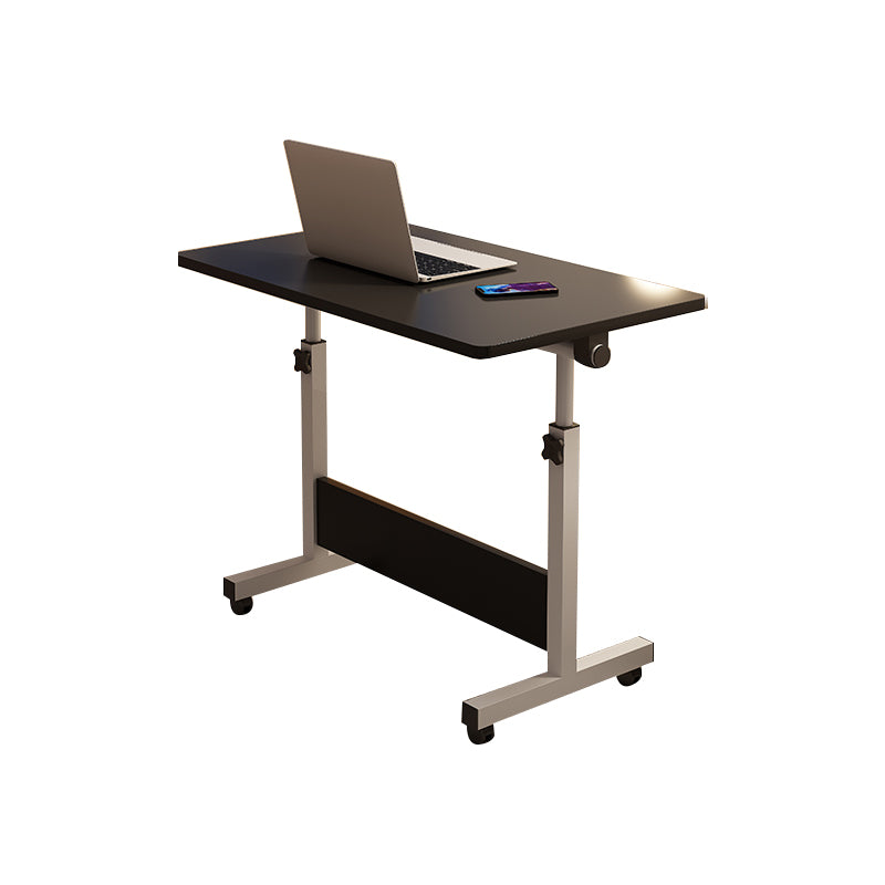 Art Desk with Casters Adjustable Lap Desk Wood and Metal Desk