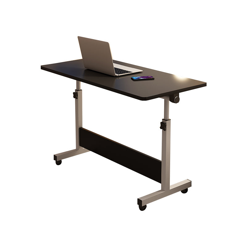 Art Desk with Casters Adjustable Lap Desk Wood and Metal Desk