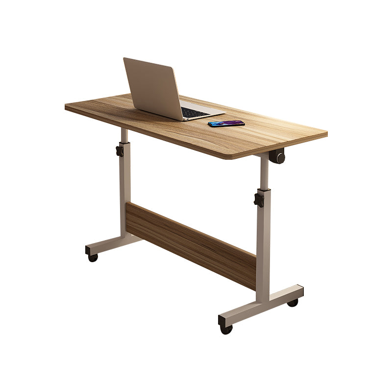 Art Desk with Casters Adjustable Lap Desk Wood and Metal Desk