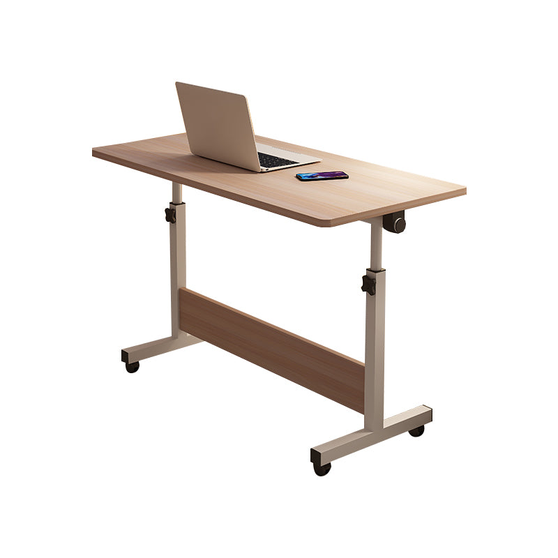 Art Desk with Casters Adjustable Lap Desk Wood and Metal Desk