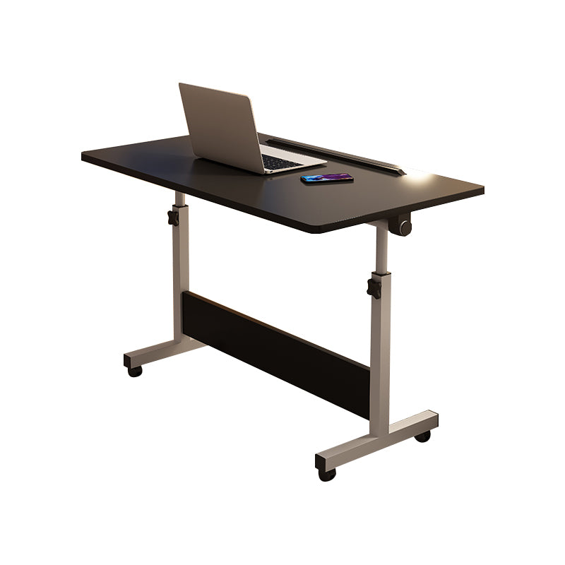 Art Desk with Casters Adjustable Lap Desk Wood and Metal Desk