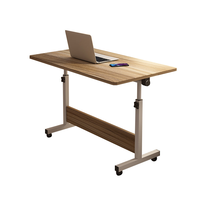 Art Desk with Casters Adjustable Lap Desk Wood and Metal Desk