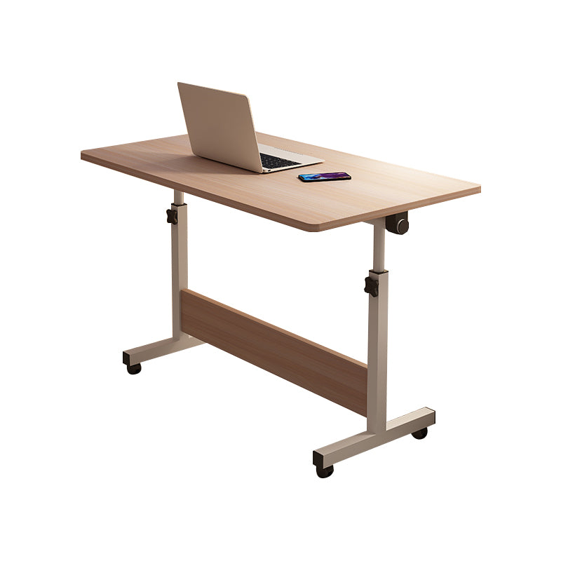 Art Desk with Casters Adjustable Lap Desk Wood and Metal Desk