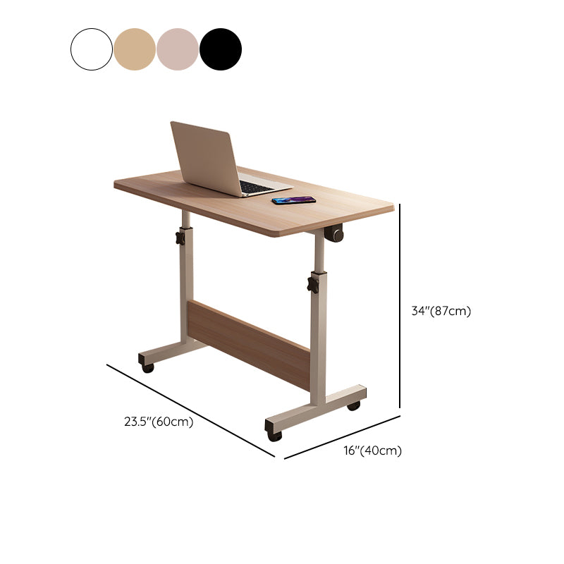 Art Desk with Casters Adjustable Lap Desk Wood and Metal Desk