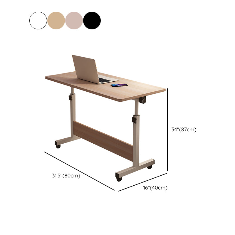 Art Desk with Casters Adjustable Lap Desk Wood and Metal Desk