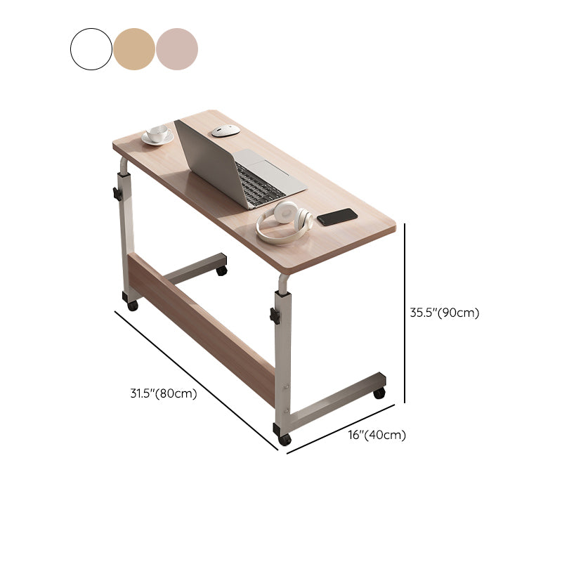 Art Desk with Casters Adjustable Lap Desk Wood and Metal Desk