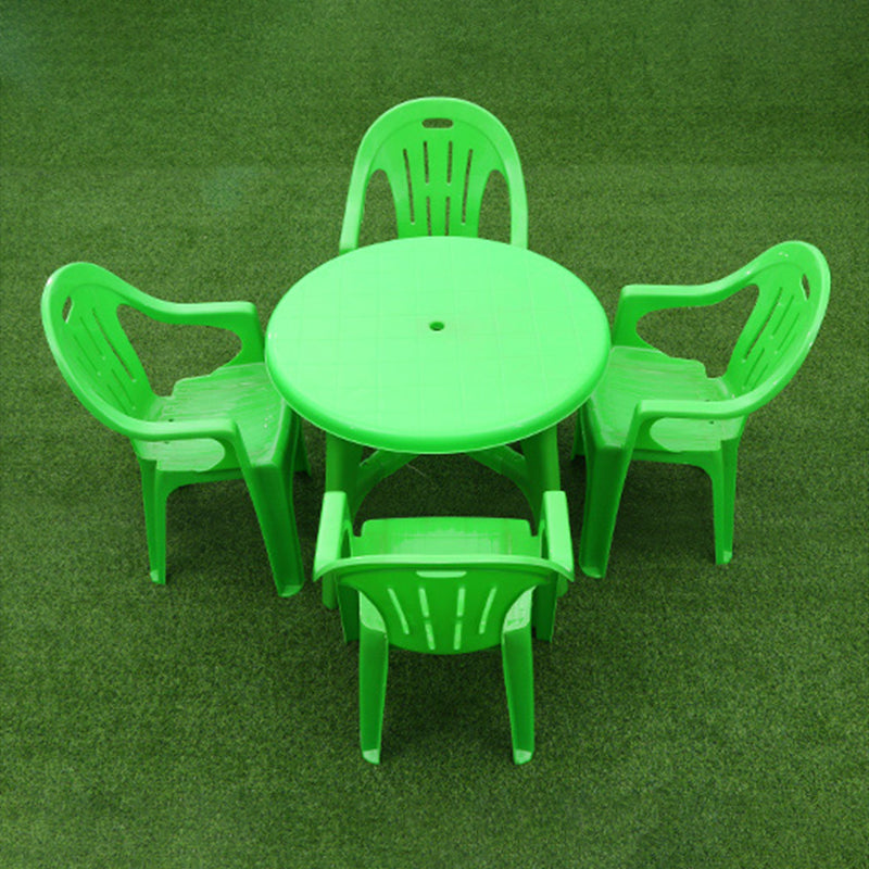 Contemporary Style Dining Set Plastic Square 1/5/7/9 Pcs Dining Table Set
