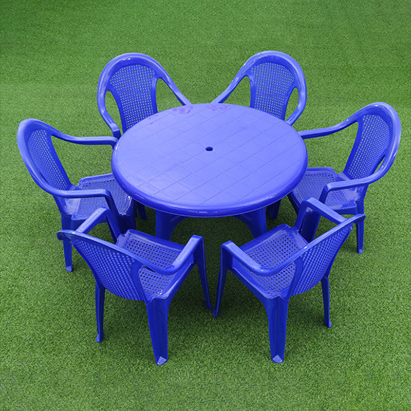 Contemporary Style Dining Set Plastic Square 1/5/7/9 Pcs Dining Table Set