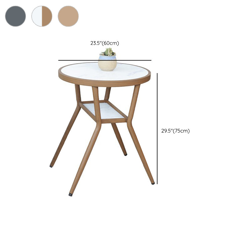 Modern Style Dining Set Square Metal 1/3 Pcs Dining Table Set
