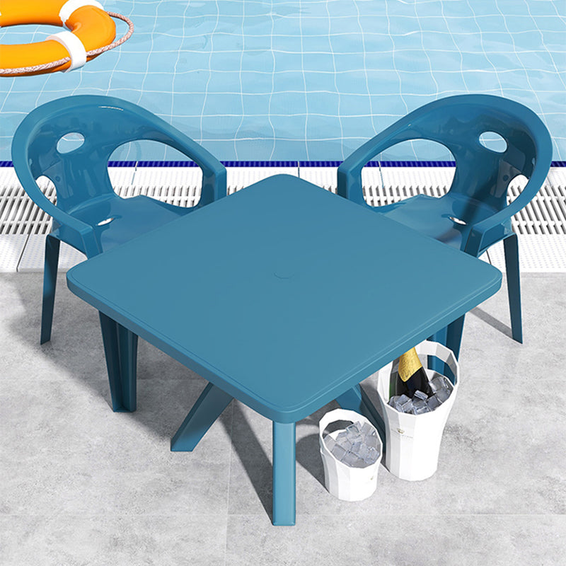 Contemporary Style Dining Set Plastic Square 1/4/5/10 Pcs Dining Table Set