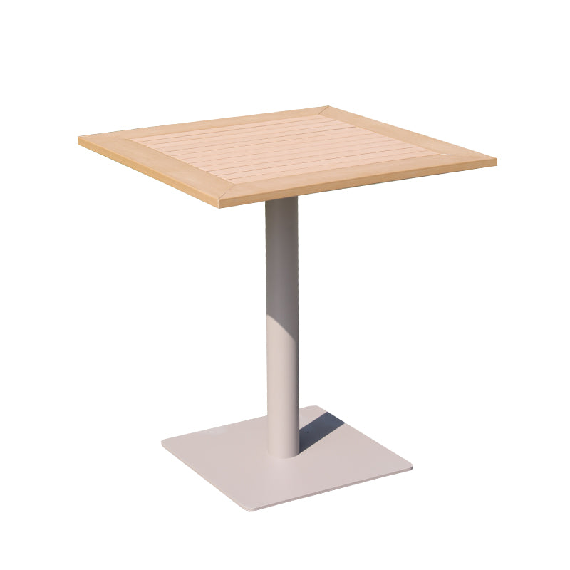 Modern Metal Frame Patio Table Manufactured Wood Dining Table