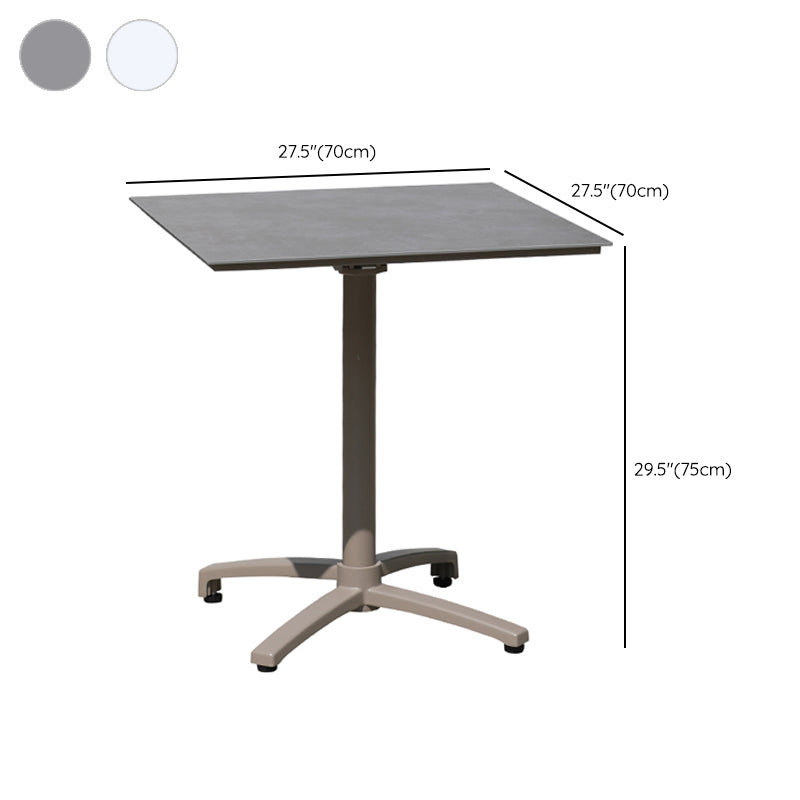 Modern Metal Frame Patio Table Manufactured Wood Dining Table