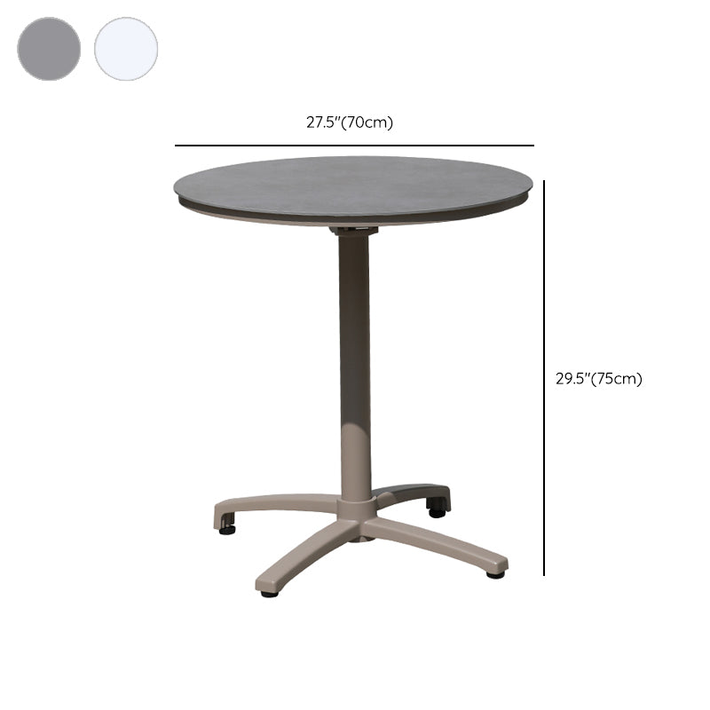 Modern Metal Frame Patio Table Manufactured Wood Dining Table