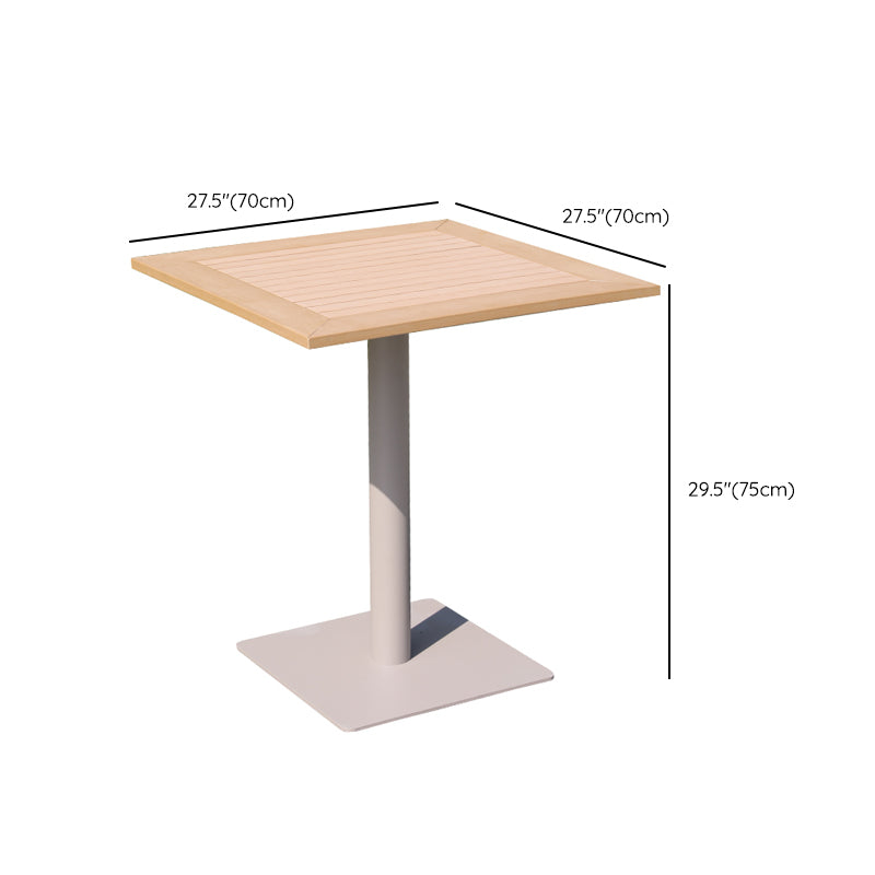 Modern Metal Frame Patio Table Manufactured Wood Dining Table