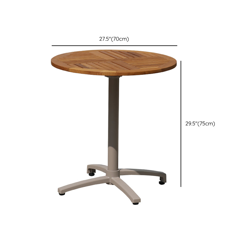 Modern Metal Frame Patio Table Manufactured Wood Dining Table