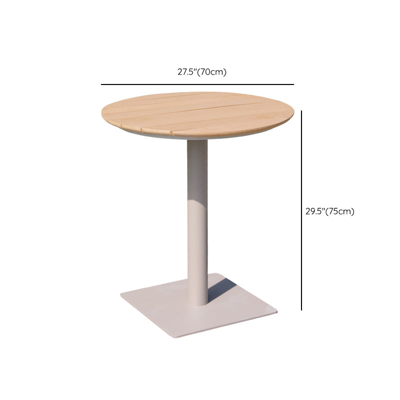 Modern Metal Frame Patio Table Manufactured Wood Dining Table