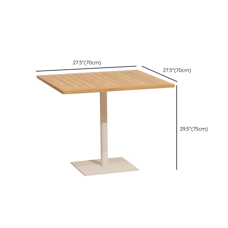 Modern Metal Frame Patio Table Manufactured Wood Dining Table