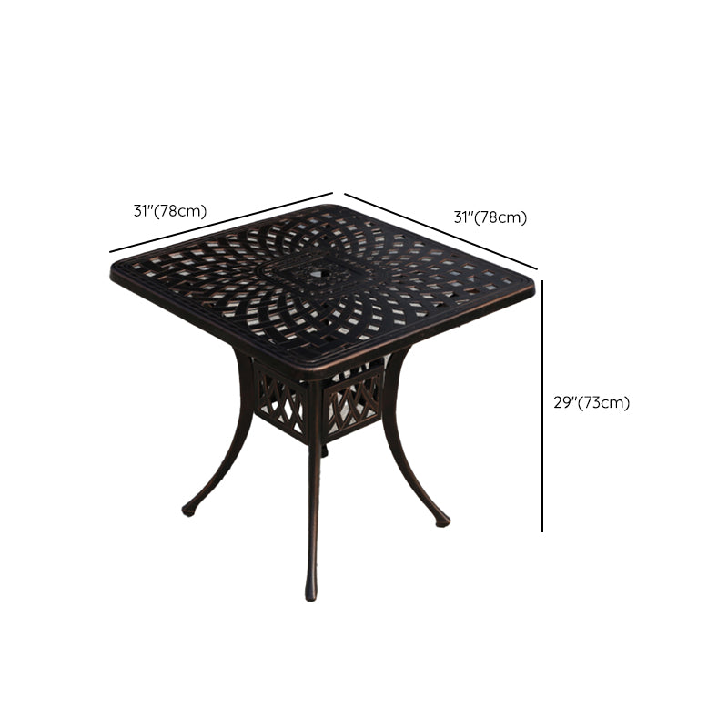 Aluminum Outdoor Patio Table Industrial UV Resistant Patio Table