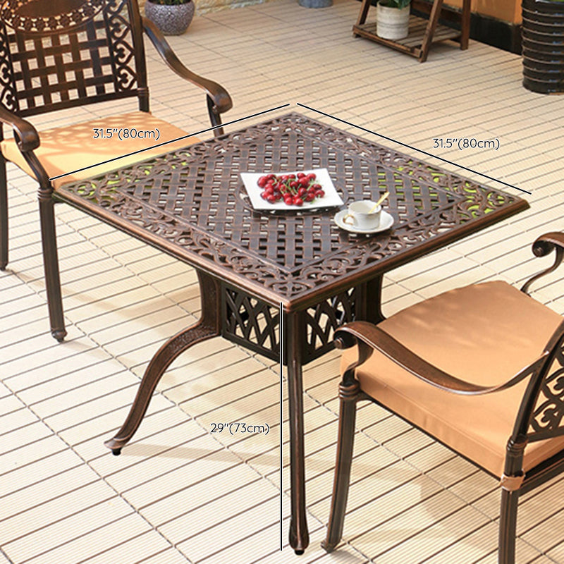 Aluminum Outdoor Patio Table Industrial UV Resistant Patio Table