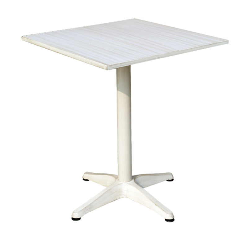 Modern Geometric Waterproof Courtyard Table Metal Base Outdoor Table
