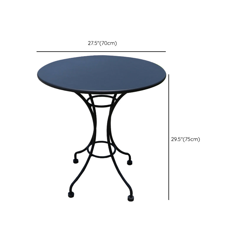 Modern Geometric Waterproof Courtyard Table Metal Base Outdoor Table