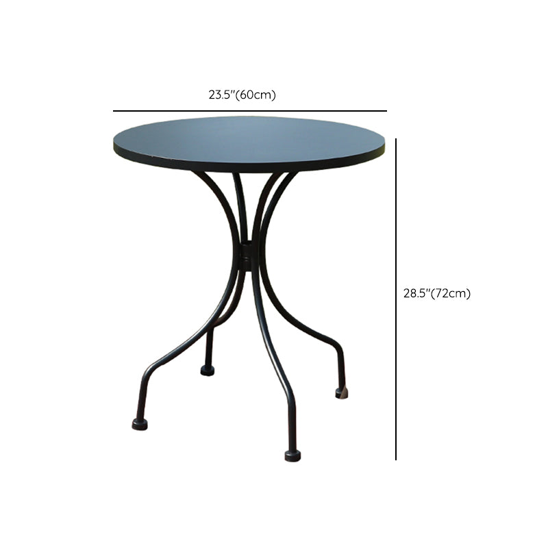 Modern Geometric Waterproof Courtyard Table Metal Base Outdoor Table