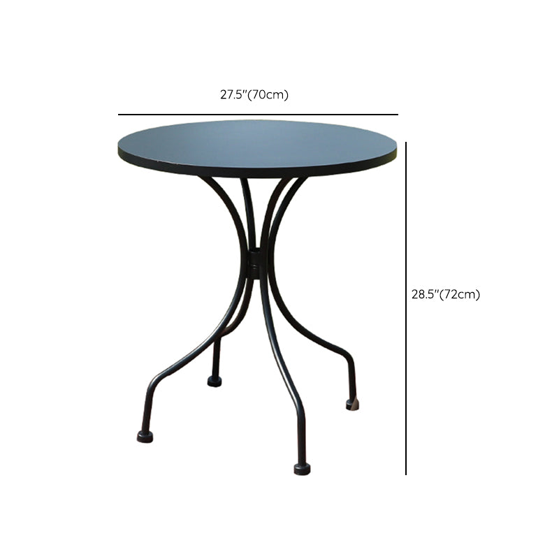 Modern Geometric Waterproof Courtyard Table Metal Base Outdoor Table