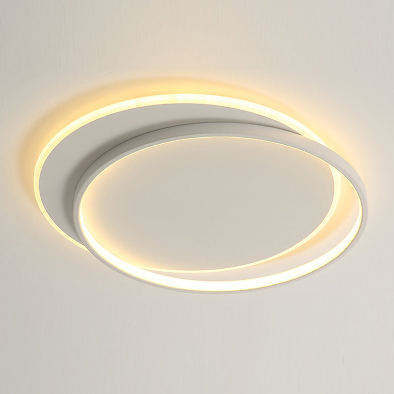 Modern LED Ceiling Light Simple Ceiling Mount Light with Silica Gel Shade for Bedroom