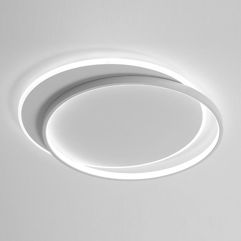 Modern LED Ceiling Light Simple Ceiling Mount Light with Silica Gel Shade for Bedroom