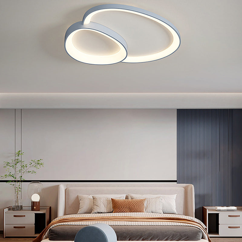 Multi Lights Ceiling Light Modern LED Ceiling Mount Light with Acrylic Shade for Bedroom