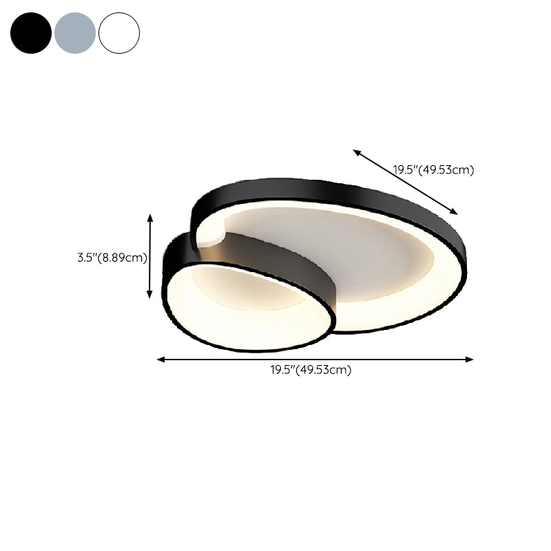 Multi Lights Ceiling Light Modern LED Ceiling Mount Light with Acrylic Shade for Bedroom