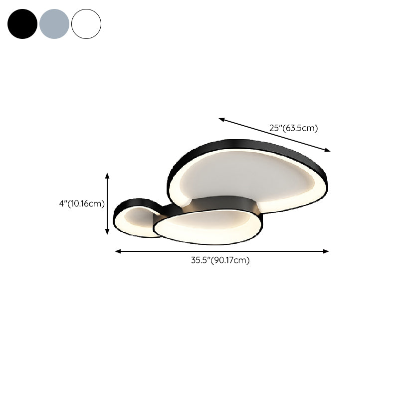 Multi Lights Ceiling Light Modern LED Ceiling Mount Light with Acrylic Shade for Bedroom