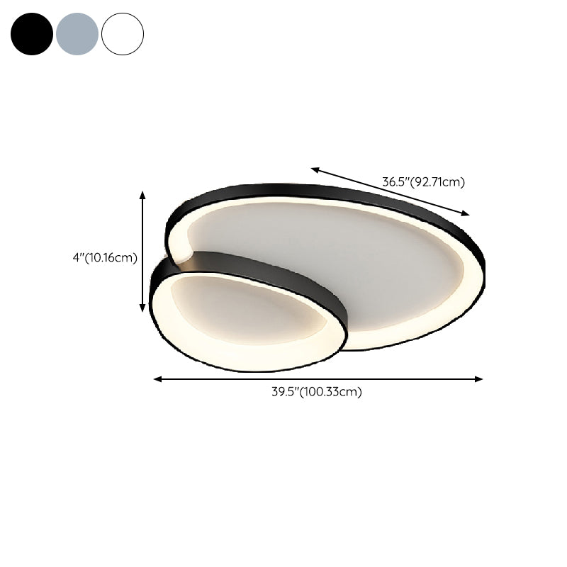 Multi Lights Ceiling Light Modern LED Ceiling Mount Light with Acrylic Shade for Bedroom