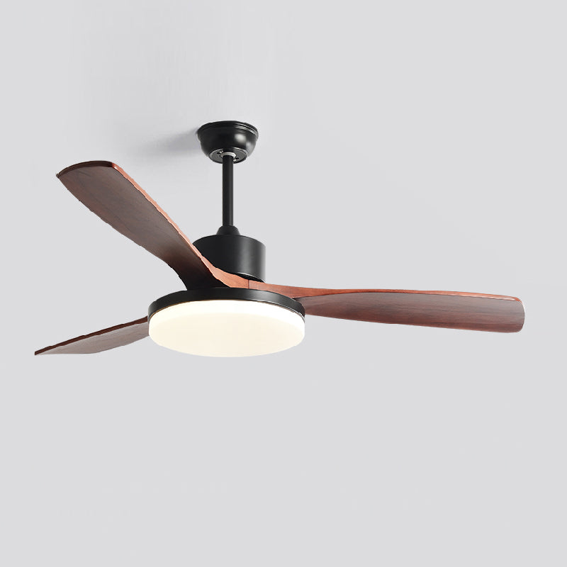 Modern Ceiling Fan Light Fixture Wooden LED Ceiling Lamp for Bedroom