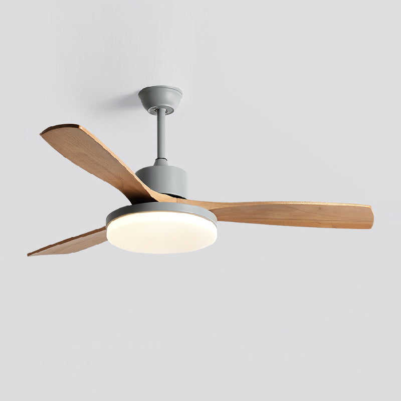 Modern Ceiling Fan Light Fixture Wooden LED Ceiling Lamp for Bedroom