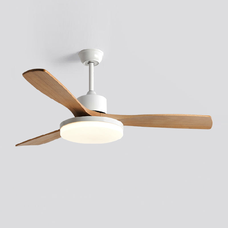 Modern Ceiling Fan Light Fixture Wooden LED Ceiling Lamp for Bedroom