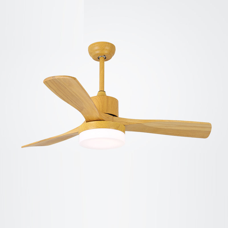 Wooden Ceiling Fan Light Fixture Minimalist LED Ceiling Lamp for Bedroom