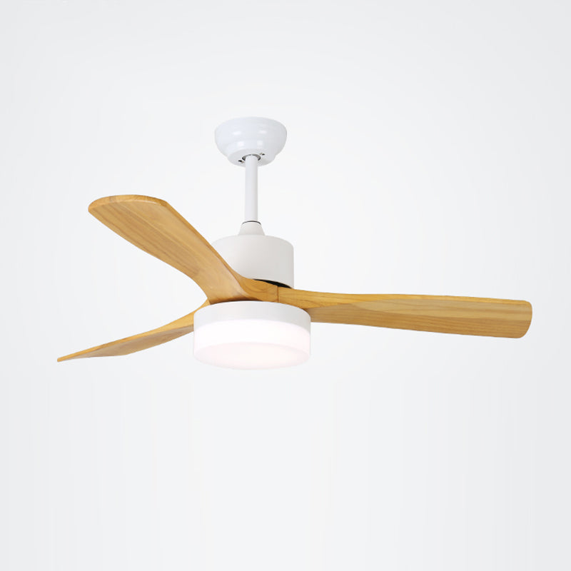 Wooden Ceiling Fan Light Fixture Minimalist LED Ceiling Lamp for Bedroom